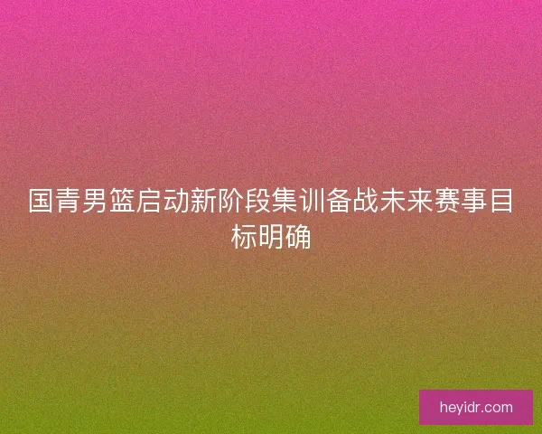 国青男篮启动新阶段集训备战未来赛事目标明确