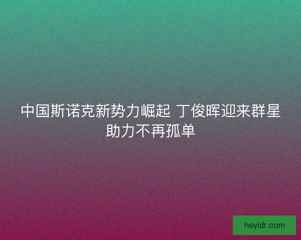 中国斯诺克新势力崛起 丁俊晖迎来群星助力不再孤单 中国斯诺克新势力崛起 丁俊晖迎来群星助力不再孤单